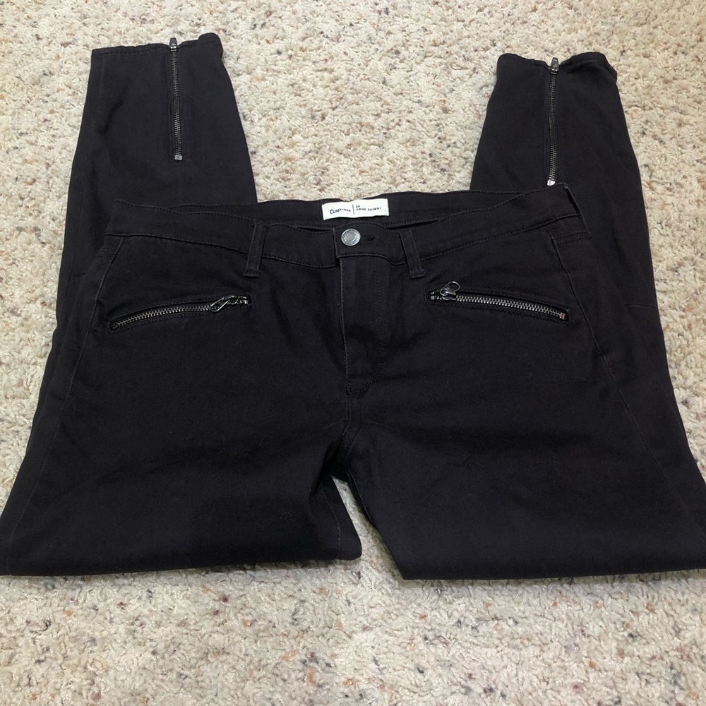 Gap zipper detail skinny lightweight pants